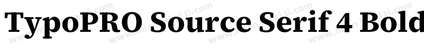 TypoPRO Source Serif 4 Bold字体转换